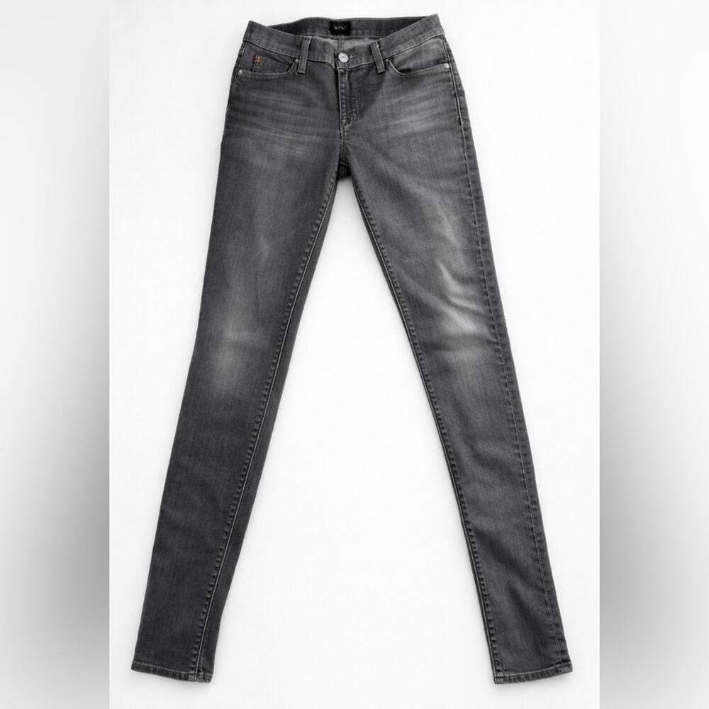 Hudson Krista Super Skinny Low Rise Jeans 26 Gray Stretch Y2K Denim